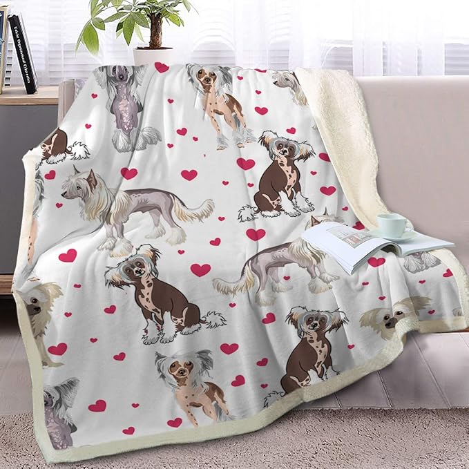 BlessLiving Red Hearts Dog Cat Print Blanket Twin Plush | Kids; BlessLiving Red Hearts Dog Cat Print; Plush; Blanket; Cute; Puppy; for; Adults; 3D; Animal; Gift; Pet; Lovers