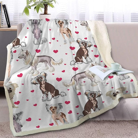BlessLiving Red Hearts Dog Cat Print Blanket Plush Cute | Kids; BlessLiving Red Hearts Dog Cat Print; Plush; Blanket; Cute; Puppy; for; Adults; 3D; Animal; Gift; Pet; Lovers