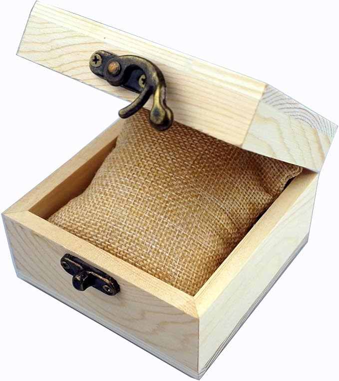 2Pcs/PACK Unfinished Wood Box Gift Wooden Box for your Gift Jewelry Watch (Wooden Box-2PCS/PACK)