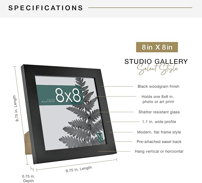 MCS Studio Gallery Frame Black Woodgrain, 1-Pack