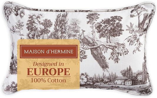 Maison d' Hermine Throw Pillow Covers 100% Cotton (12" x 20" - Pack of 1)