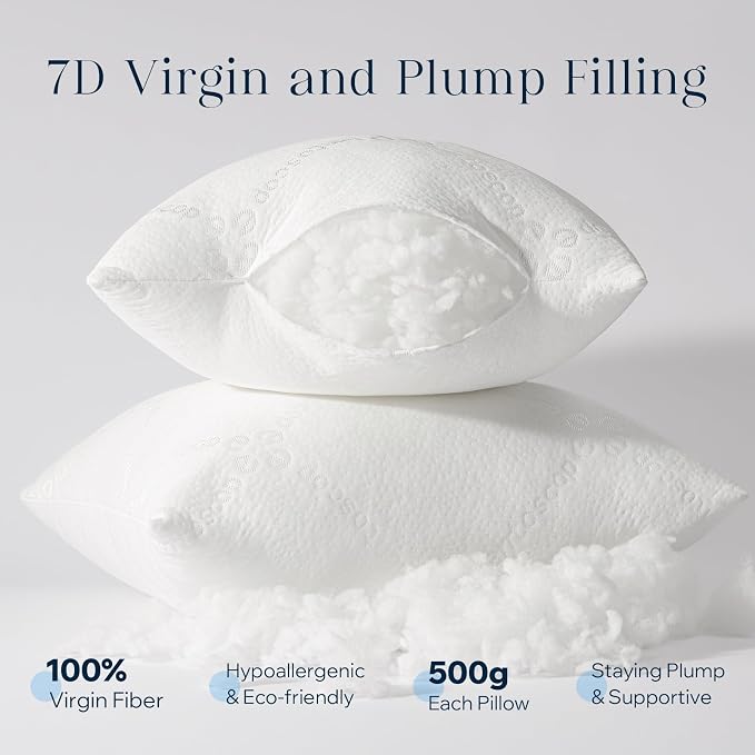Phantoscope 12x20 Throw Pillow Inserts, Ultra-Soft Air Layer Pillow 2 Pack | Premium Down Alternative Throw Pillows for Couch, Bedroom, Soft Choppable Decorative Pillows, Lumbar Cushion Sham Stuffer