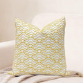Slow Cow Embroidery Decorative Throw Pillow Cover for Couch Sofa Geometric Accent Pillow Cover Cushion Cover 18 x 18 Inches Yellow
