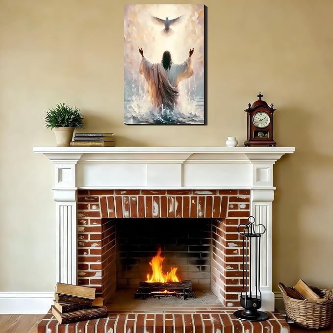 Jesus Dove Inspiring Wall Art, Freedom Picture Posters Prints Wrapped Canvas Wall Decor Artwork Painting for Bedroom, Living Room,Bathroom, Bar, Office Classic Home Decoration