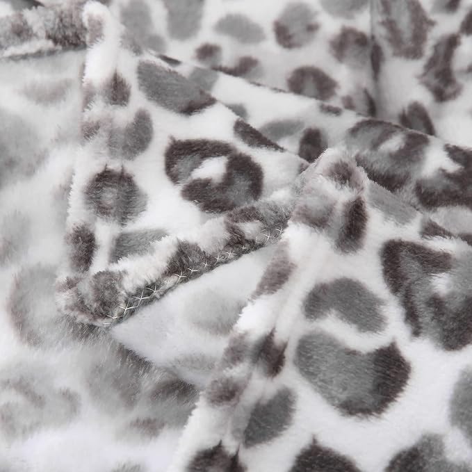 MERRYLIFE Snow Leopard Throw Blanket for Couch Sofa Cheetah Print 50" 60" | Animal Print, Ultra-Plush Soft, Decorative Colorful Travel Blanket, farmhouse, Gift Choice, Home Bed Use
