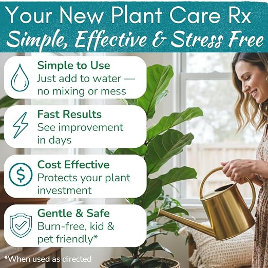 Fiddle Leaf Fig Rescue Drops for Brown Spots, Root Rot & Stress, 3.3 oz