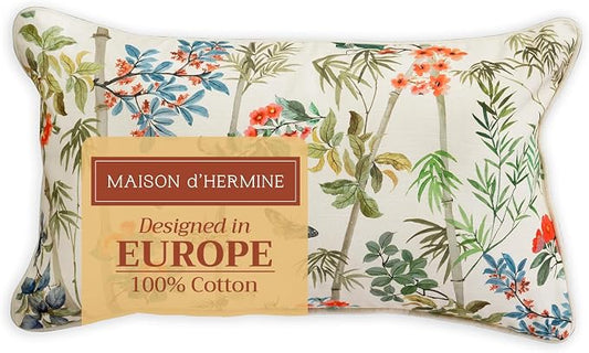 Maison d' Hermine Throw Pillow Covers 100% Cotton (12" x 20" - Pack of 1)