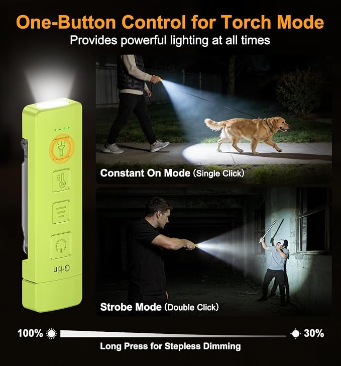 Gritin 2026 Gen 2 Rechargeable Book Light,2-in-1 Reading Light & Flashlight