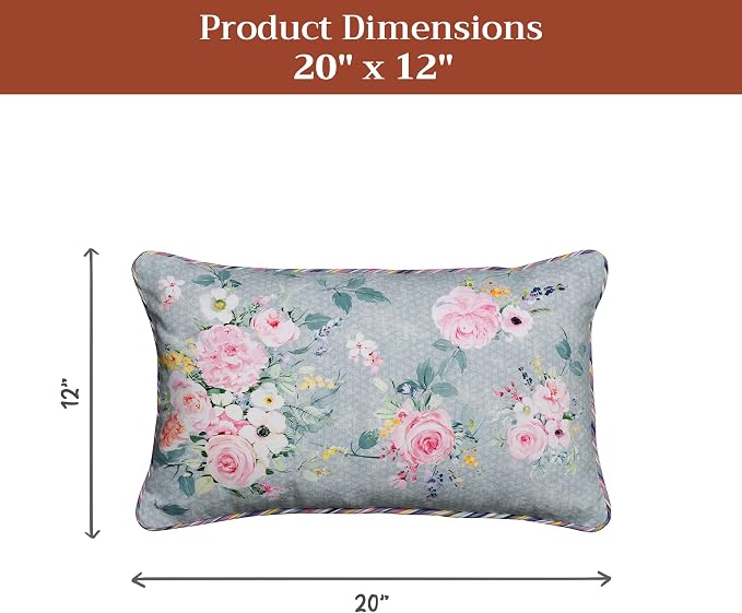 Maison d' Hermine Throw Pillow Covers 100% Cotton (12" x 20" - Pack of 1)