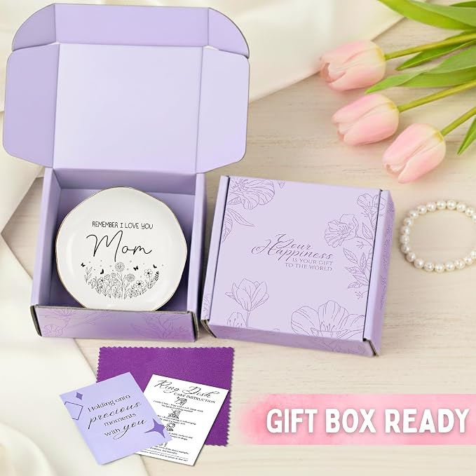 Remember I Love You Mom Ceramic Ring Dish