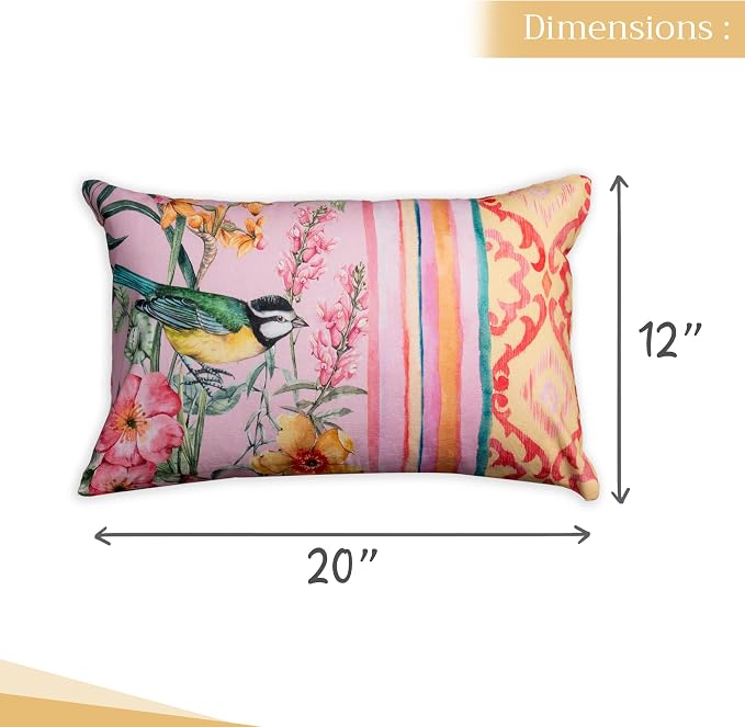 Maison d' Hermine Throw Pillow Covers 100% Cotton (12" x 20" - Pack of 1)