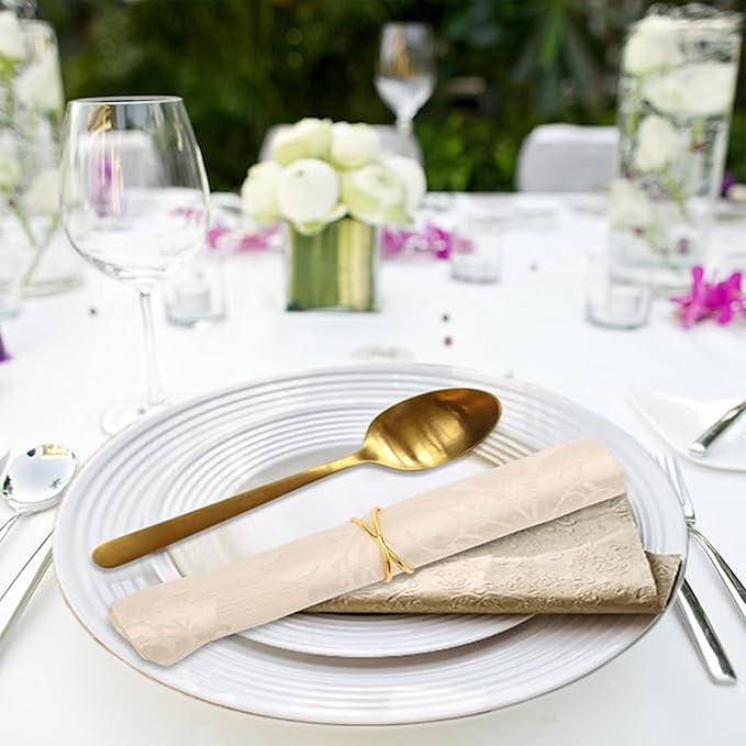Gold Napkin Rings - 36 PCS Metal Spiral Napkin Rings(Spiral) | Napkin Holders Buckles for Family Dinner, Wedding, Party,Table Decorations