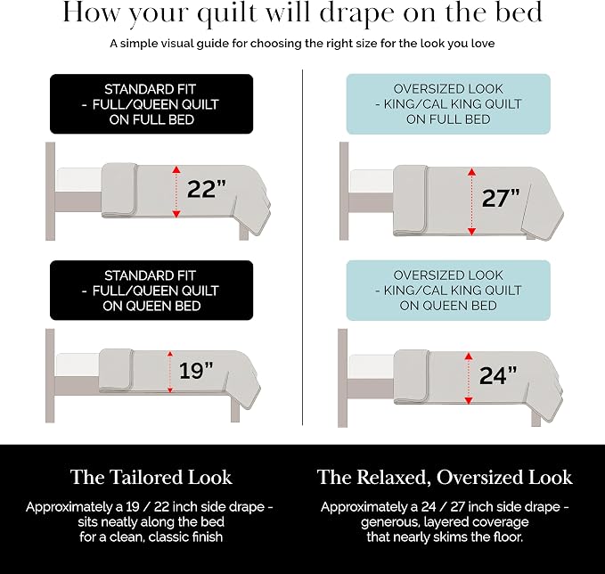 Southshore Fine Living, Inc. Full/Queen Quilt Set with 2 Matching Pillow Shams, Lightweight Full Size Quilt Coverlet, Easy Care, Machine Washable Queen Size Bedspread, Taupe