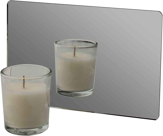 Marketing Holders 3 Pack Acrylic Mirror Sheet 4" x 6" Tabletop Decor Surface for Elegant DIY Wedding Centerpieces and Unique Mirrored Decorative Gallery Walls