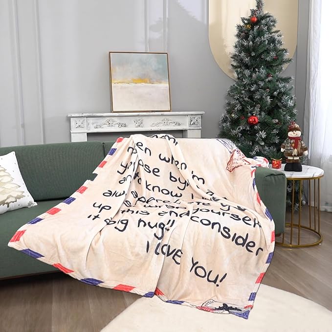 TURMTF Birthday Gifts for Mom from Daughter Son, 50"x60" Cozy Throw Blanket Presents for Women, Mothers Day Christmas Valentine Gift for Mother Mama, Soft Fleece Blanket for Couch Bed Travel