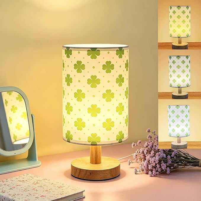 Lucky Four‑Leaf Clover Table Lamp for Bedroom Decor Dimmable Bedside Lamp