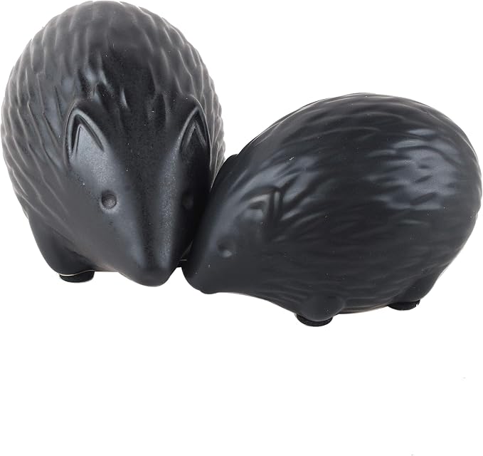 NWFashion Ceramic Animal Figurines Home Decoration Furniture Desktop Display (Black Hedgehog)