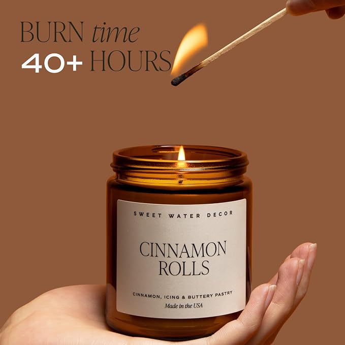 Sweet Water Decor Merry & Bright Christmas Candle, 9oz Amber Jar, Soy Wax | Bayberry, Clove, Nutmeg & Cedar Scented Soy Wax Candle, Non-Toxic Winter Fragrance, 40+ Hour Burn Time, Poured in USA, Gift