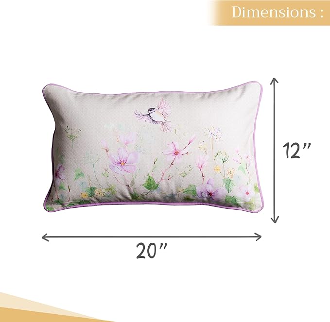 Maison d' Hermine Throw Pillow Covers 100% Cotton (12" x 20" - Pack of 1)