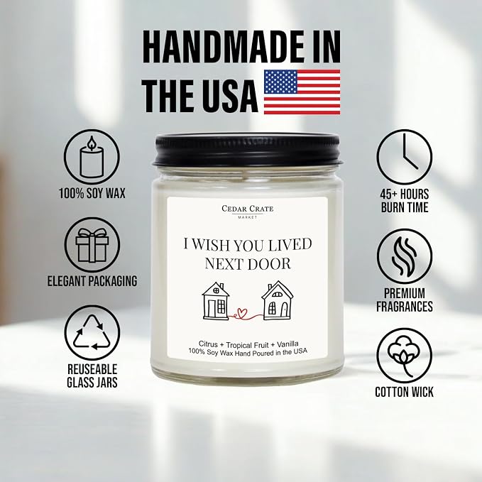 Cedar Crate Market Funny Candle, House Warming Gifts New Home, Housewarming Gifts for Women, Men, Couple, New Homeowner - First Apartment Essentials - Long Distance Friendship - Handmade in USA
