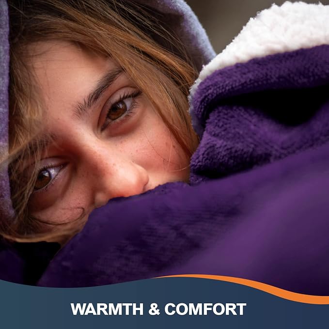 Walensee Sherpa Fleece Blanket (Twin Size 60”x80” Purple) Plush Throw Fuzzy Super Soft Reversible Microfiber Flannel Blankets for Couch, Bed, Sofa Ultra Luxurious Warm and Cozy for All Seasons