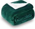 SOCHOW Sherpa Fleece Throw Blanket, Green, 50x60 inches | Double-Sided Super Soft Luxurious Plush Blanket Throw Size