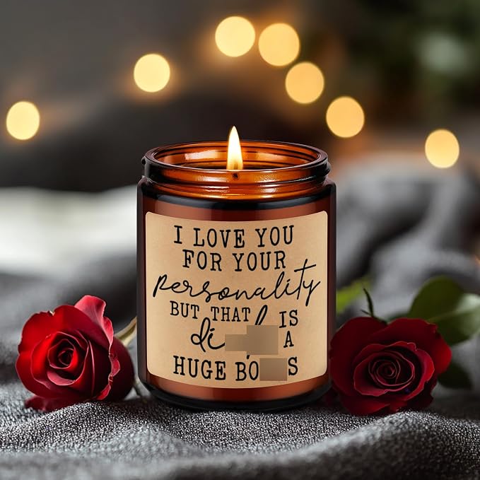 LEADO Candle - Boo Basket Stuffers for Him, Men, Blue Collar Gifts for Men