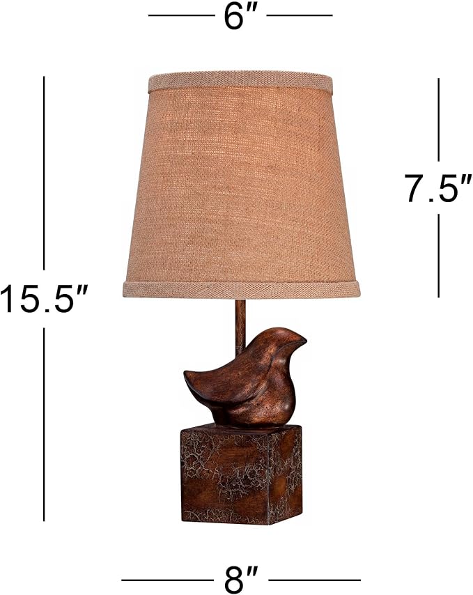 Birdie Moderne 15 1/2" Small Table Lamps Set of 2 Accent Sculptural Modern