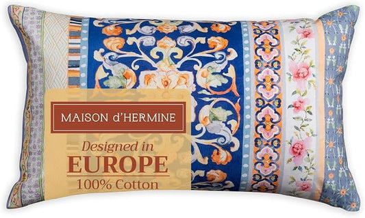 Maison d' Hermine Throw Pillow Covers 100% Cotton (12" x 20" - Pack of 1)