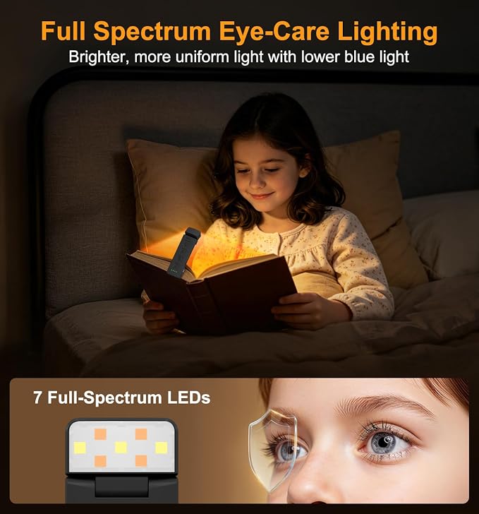 Gritin 2026 Gen 2 Rechargeable Book Light,2-in-1 Reading Light & Flashlight