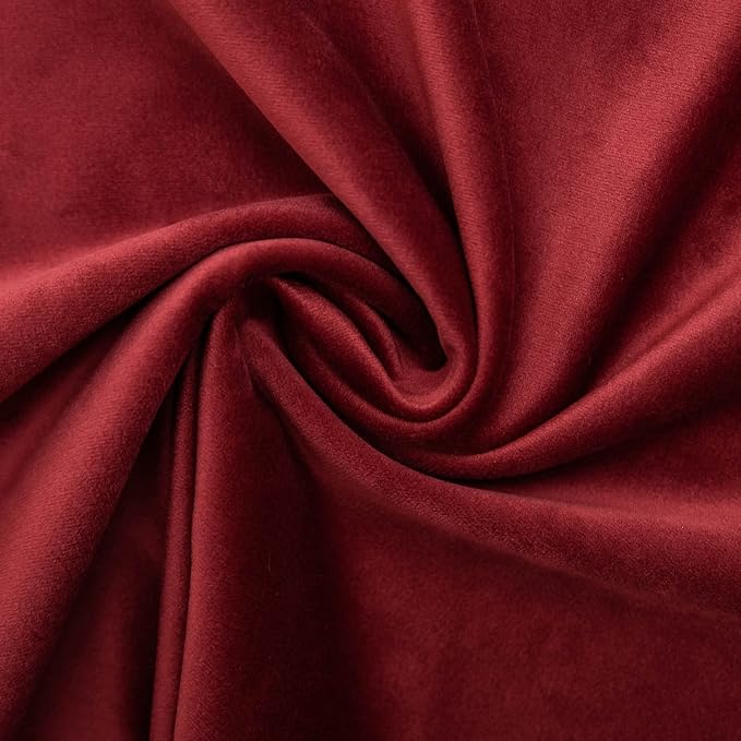 Christmas Red Wine Decorative Lumbar Velvet Throw Pillow Covers 16x24 inch Set of 2 with Zipper Luxury Soft Solid Rectangle Cushion Covers Case for Sofa Couch Bed Living Room