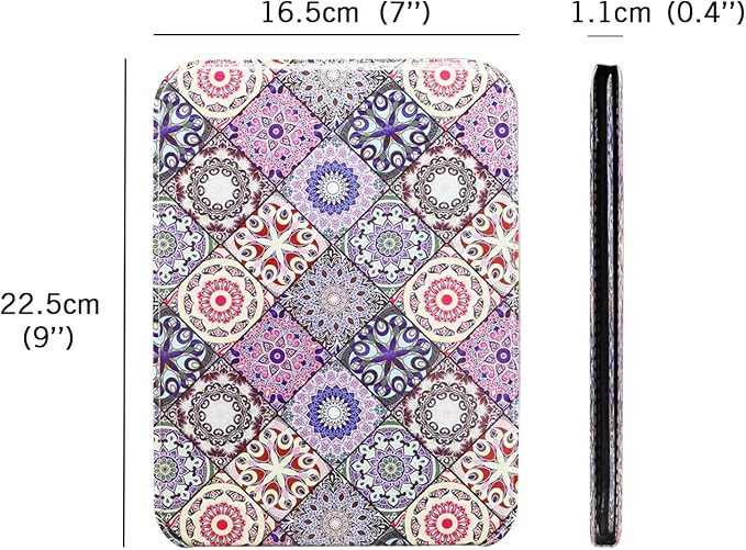 Large Portable Folding Makeup Mirror, Rectangular Rounded Corners with Cosmetic Desktop Standing for Travel, Vanity Table, Room Decor, Beauty Gifts, 9x7 Inches