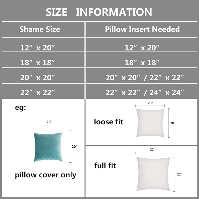 Stellhome Pack of 2 Velvet Pillow Covers Square Decorative Cushion Covers for Bed Couch Sofa Bench, 24 x 24 inch (60 x 60 cm), Dark Cyan