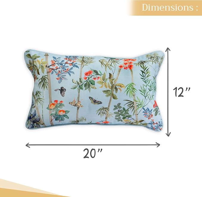 Maison d' Hermine Throw Pillow Covers 100% Cotton (12" x 20" - Pack of 1)