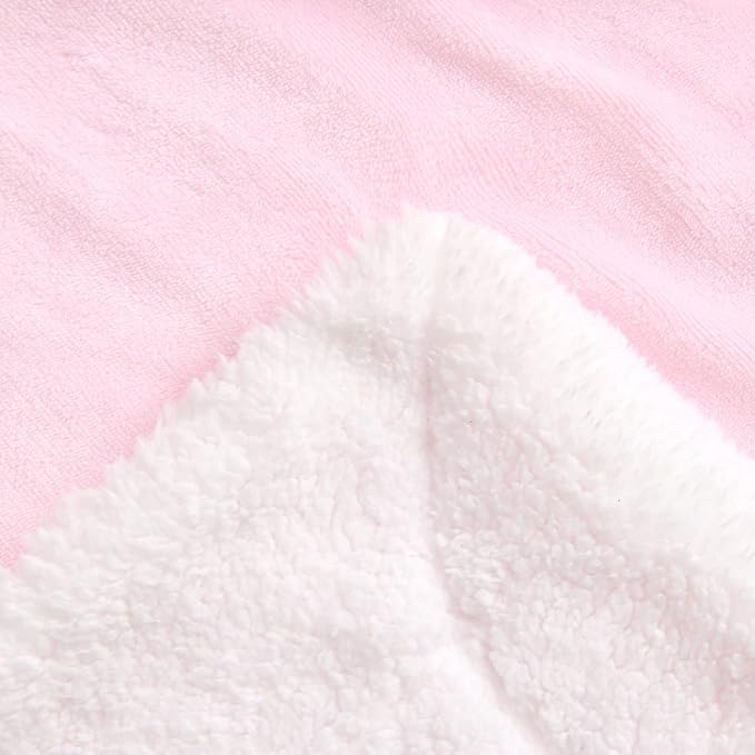 SOCHOW Sherpa Fleece Throw Blanket, Light Pink, 50x60 inches | Double-Sided Super Soft Luxurious Plush Blanket Throw Size