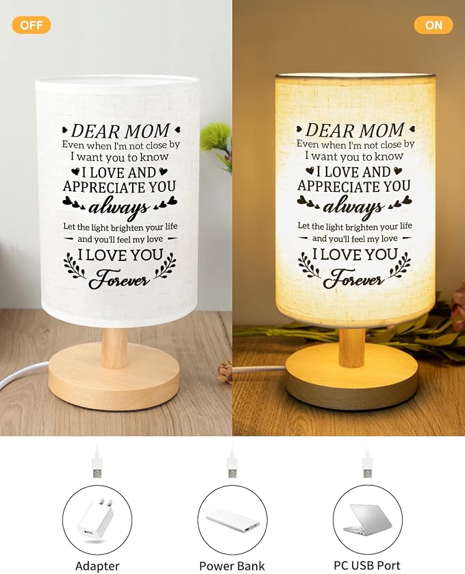 Gifts for Mom from Daughter Son, Mom Birthday Gifts Table Lamp