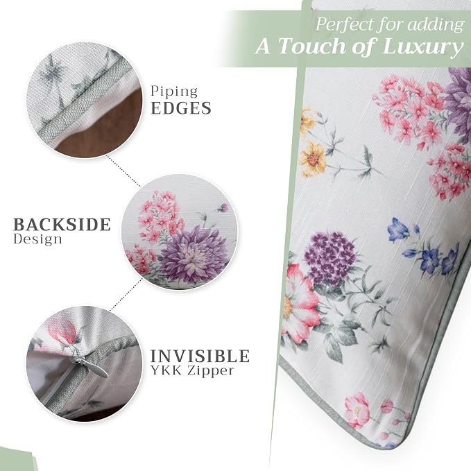 Maison d' Hermine Throw Pillow Covers 100% Cotton (18" x 18" - Pack of 1)