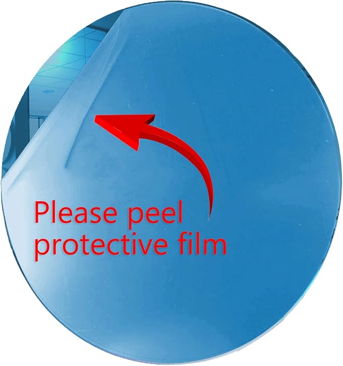 Marketing Holders Acrylic Mirror 13" Wide Round Medium Blue .118" Thick No Adhesive Reflective Pieces Perfect for DIY Arts and Crafts School Projects Home or Office Decor Special Events