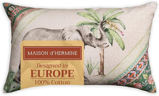 Maison d' Hermine Throw Pillow Covers 100% Cotton (12" x 20" - Pack of 1)