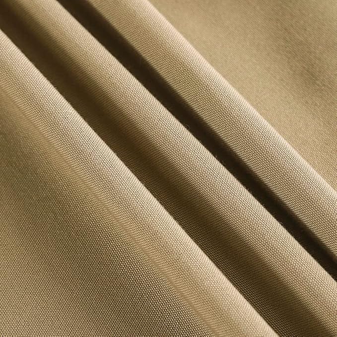 Farmhouse Brown Khaki Decorative Striped Throw Pillow Covers 18x18 Set of 2 | Soft Fall Brown Striped Pillow Covers 18 x 18,Cottage Core Decor, Vintage Brown Fall Pillows, Neutral Christmas Pillow Covers