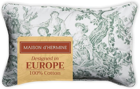 Maison d' Hermine Throw Pillow Covers 100% Cotton (12" x 20" - Pack of 1)