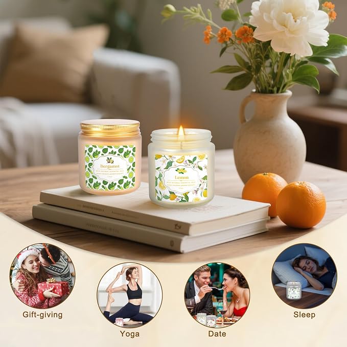 YOROXRG 12 Pack Scented Candles with Added Natural Essential Oils, 3.05oz, Suitable for Various Festivals, Parties, Yoga, and Home Scene