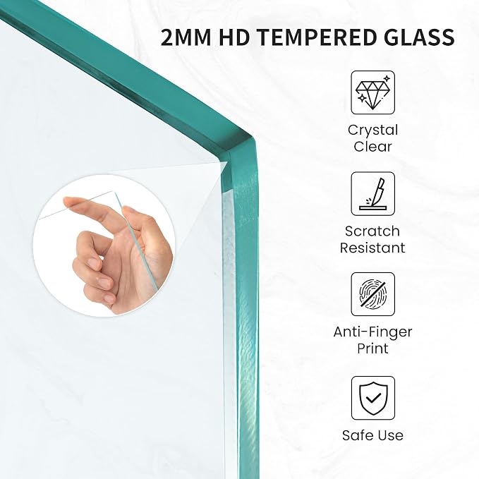 12x16 Picture Frame Silver, Aluminum Metal 12 x 16 Frame with Removable Mat, 12 by 16 Silver Photo Frame Matted to 9x12 Photo, Real Tempered Glass for Home and Office Gallery Wall, 1 Pack