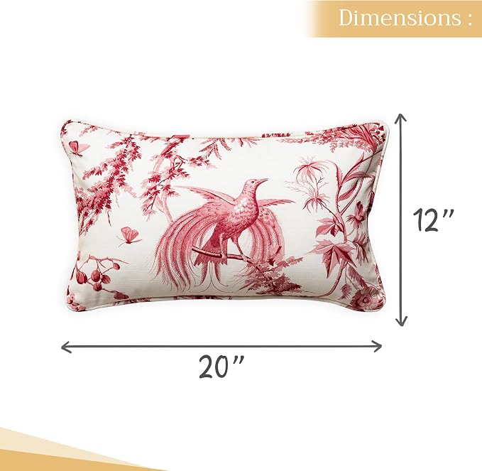 Maison d' Hermine Throw Pillow Covers 100% Cotton (12" x 20" - Pack of 1)