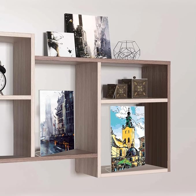 4x6 Acrylic Picture Frames, Set Of 6 Clear Acrylic Frameless Transparent Frame Gift for Desktop Display, Vertical Standing Picture or Display Sign Holder with Inserts for Home Office