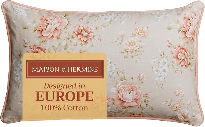 Maison d' Hermine Throw Pillow Covers 100% Cotton (12" x 20" - Pack of 1)