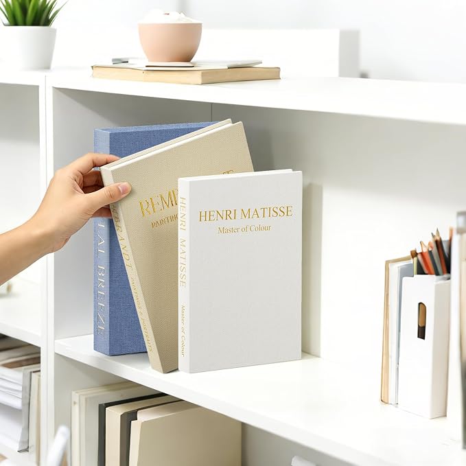 Set of 3 Decorative Faux Books for Home Decor