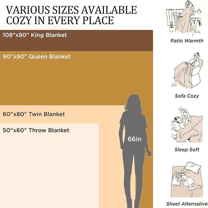 BlessLiving Throw Blanket, White Dog Animal Snowball, 50x60 Inches | sherpa fleece fabric, Shih Tzu Dense Pet Blankets Puppy print, for couch or sofa, pet lovers, easy machine care