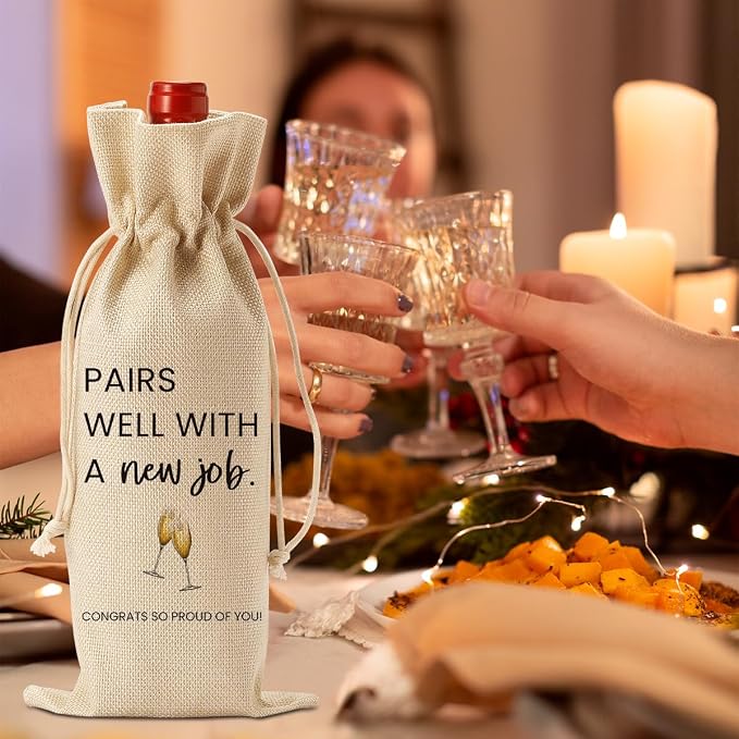 New Job Gifts for Women Men New Job Wine Bag Leaving Jobs Gifts for Boss
