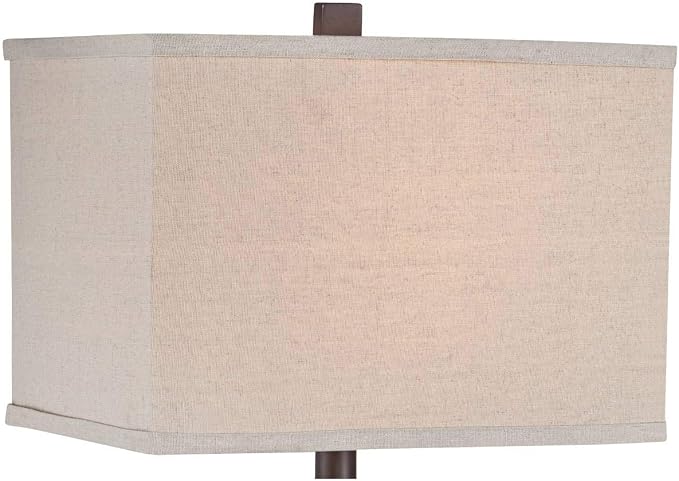 Iron Tahoe 26" Tall Table Lamp Rustic Modern Rectangle Slate